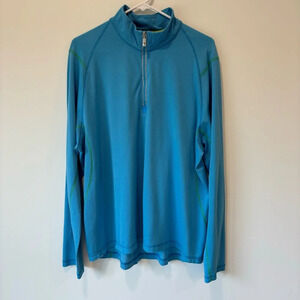 Tommy Bahama Ocean Blue Men’s Long Sleeve Quarter Zip Pullover Sweatshirt Sporty